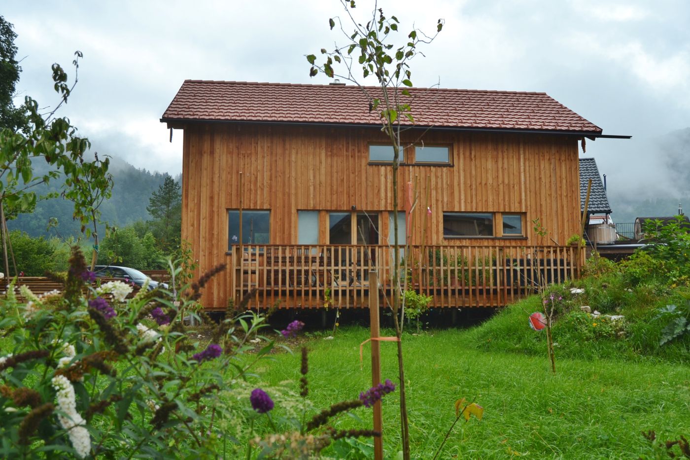 Straw bale show house in Rußbach, Upper Austria