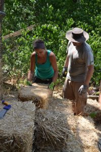 Straw Bale Wrapping in Plank