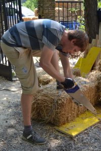 Straw Bale Wrapping in Plank