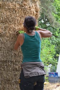 Straw Bale Wrapping in Plank