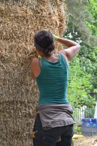 Straw Bale Wrapping in Plank