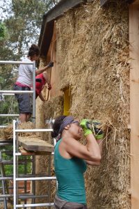 Straw Bale Wrapping in Plank