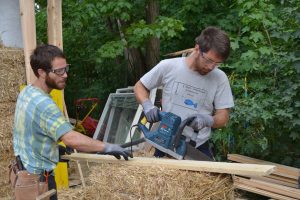 Straw Bale Wrapping in Plank