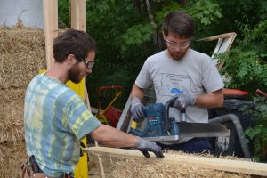 Straw Bale Wrapping in Plank