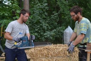 Straw Bale Wrapping in Plank