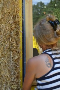 Straw Bale Wrapping in Plank