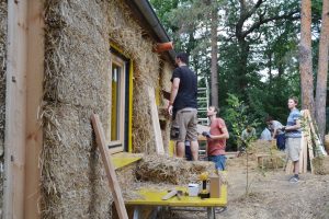 Straw Bale Wrapping in Plank