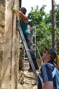 Straw Bale Wrapping in Plank