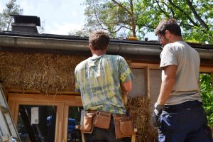 Straw Bale Wrapping in Plank