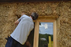 Straw Bale Wrapping in Plank