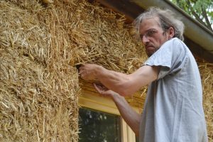 Straw Bale Wrapping in Plank