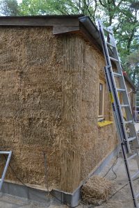 Straw Bale Wrapping in Plank