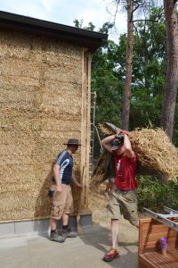 Straw Bale Wrapping in Plank