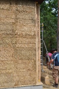 Straw Bale Wrapping in Plank