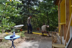 Straw Bale Wrapping in Plank