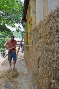 Straw Bale Wrapping in Plank