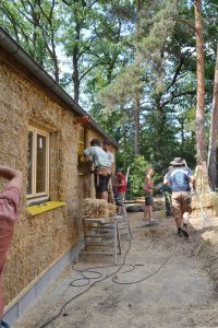 Straw Bale Wrapping in Plank