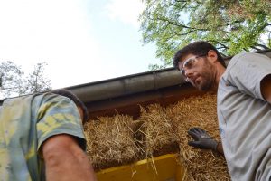 Straw Bale Wrapping in Plank