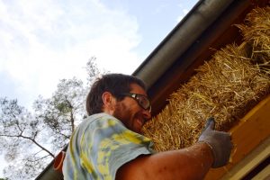 Straw Bale Wrapping in Plank