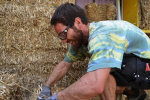 Straw Bale Wrapping in Plank