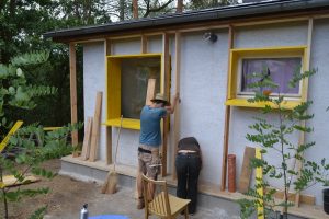 Straw Bale Wrapping in Plank