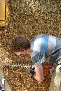 Straw Bale Wrapping in Plank