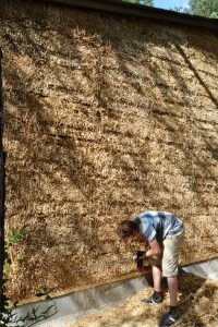 Straw Bale Wrapping in Plank