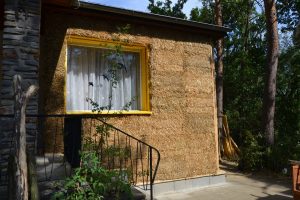 Straw Bale Wrapping in Plank