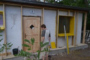 Straw Bale Wrapping in Plank