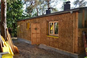 Straw Bale Wrapping in Plank