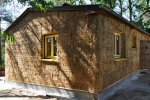 Straw Bale Wrapping in Plank