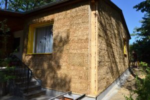 Straw Bale Wrapping in Plank