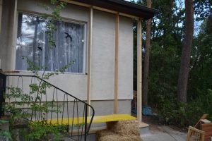 Straw Bale Wrapping in Plank