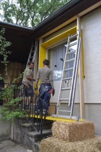 Straw Bale Wrapping in Plank