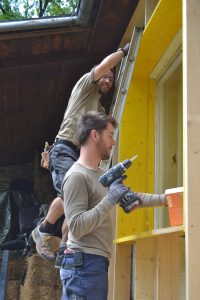 Straw Bale Wrapping in Plank