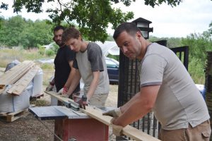 Straw Bale Wrapping in Plank