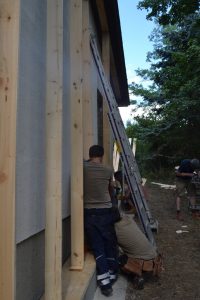 Straw Bale Wrapping in Plank