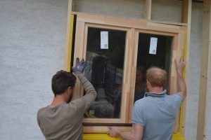 Straw Bale Wrapping in Plank