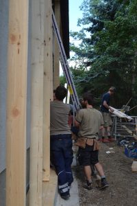 Straw Bale Wrapping in Plank