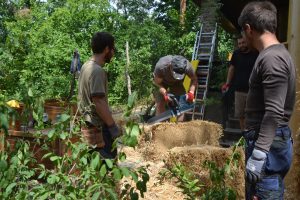 Straw Bale Wrapping in Plank