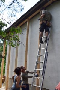 Straw Bale Wrapping in Plank