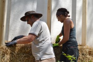 Straw Bale Wrapping in Plank