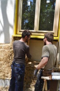 Straw Bale Wrapping in Plank