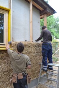 Straw Bale Wrapping in Plank