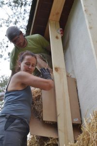 Straw Bale Wrapping in Plank