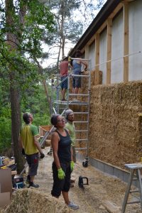 Straw Bale Wrapping in Plank