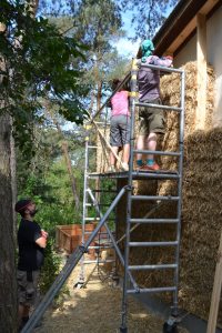 Straw Bale Wrapping in Plank