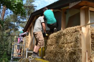 Straw Bale Wrapping in Plank