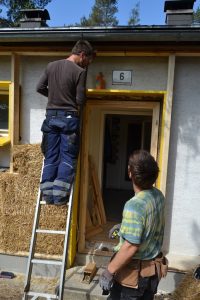 Straw Bale Wrapping in Plank