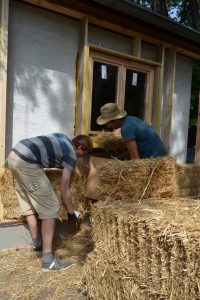 Straw Bale Wrapping in Plank